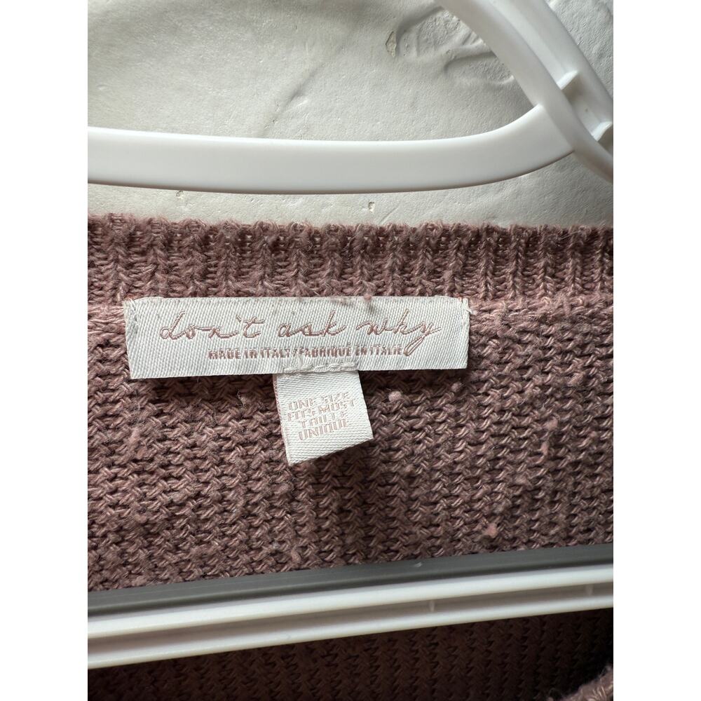 Dont ask why ruffle sleeve slouchy waffle knit cropped sweater womens boho‎ - Picture 3 of 7